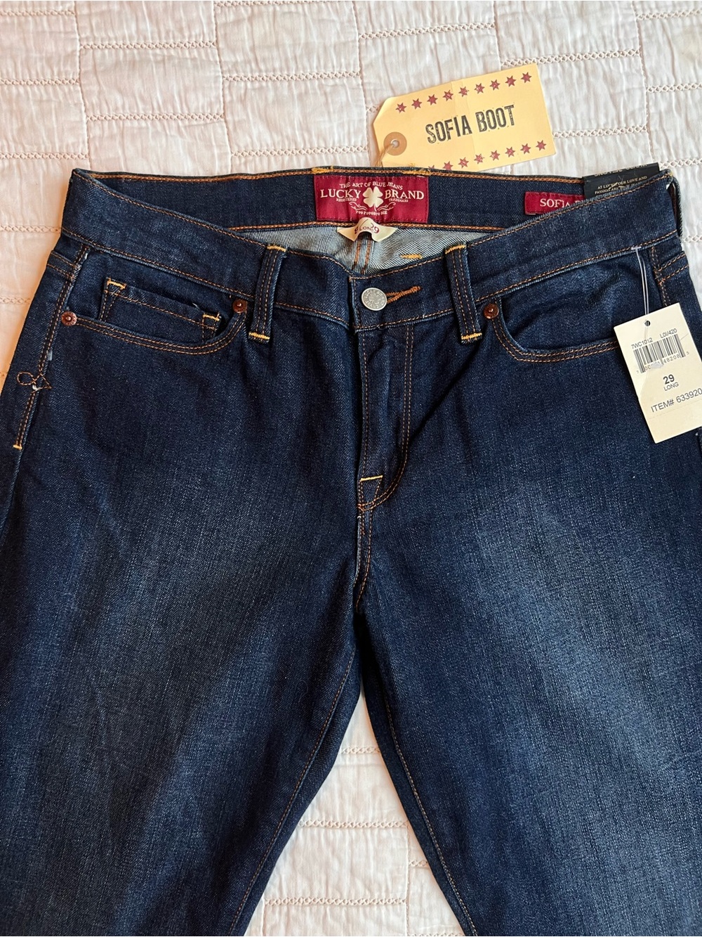 Lucky Brand Sofia Boot Cut Jeans in Dark Blue Denim